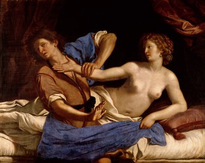 José y la Esposa de Potifar, c.1649 de Giovanni Francesco Barbieri